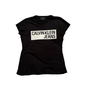 Calvin Klein Jeans Black Logo T-Shirt Size Medium